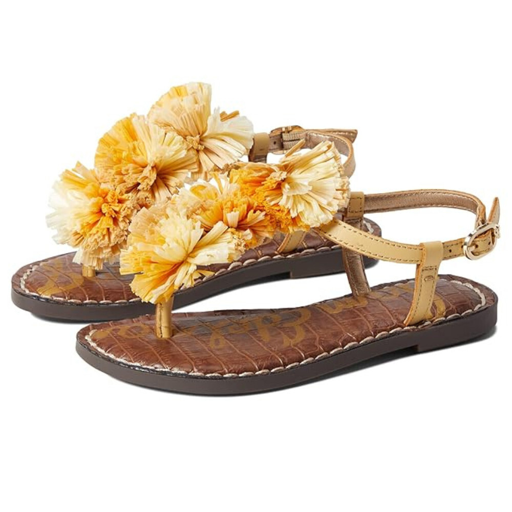 Sam Edelman Gillie Mini I1479L1 Sandals Girls 1 Yellow Adjustable Strap GAL1060